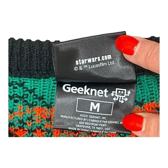 Disney Star Wars Boba Fett Bounty Hunter Holiday Ugly Sweater- Geeknet Size M - Picture 2 of 5